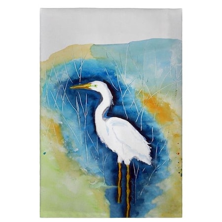 Betsy Drake Betsy Drake GT453 Great Egret Left Guest Towel - 20 x 20 in. GT453